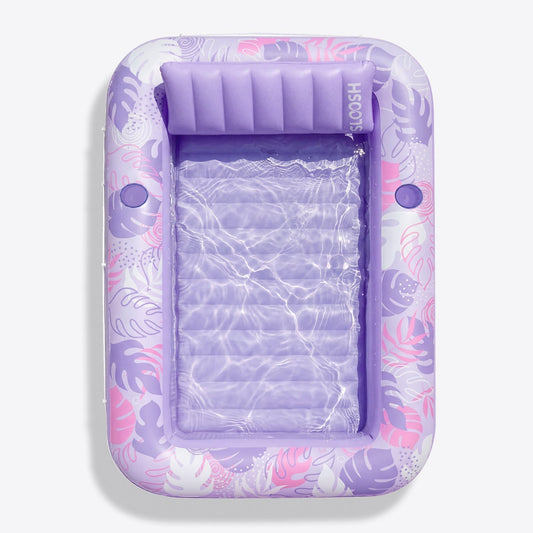 SLOOSH Inflatable Tanning Pool Lounger Float, Purple-L, 70" × 46"