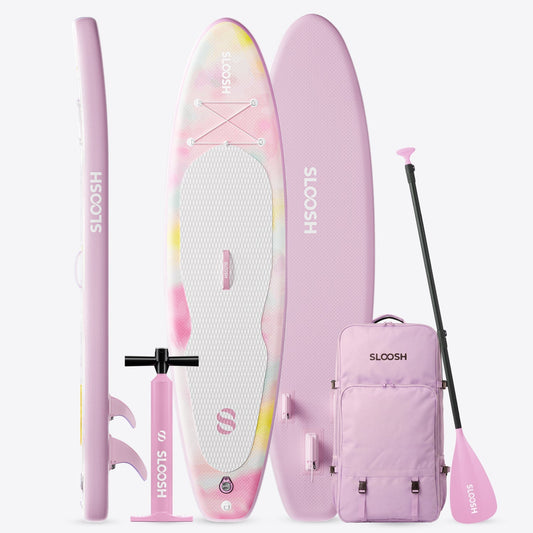 SLOOSH Inflatable SUP Pink Tie-dye-Bliss State, 126"×33"x6"