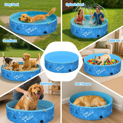 Chill Out - Dog Pool - 2-in-1 Foldable Sprinking Pool  for Outdoor Backyard