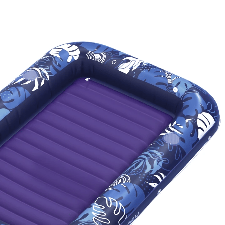 SLOOSH Inflatable Tanning Pool Lounger Float – XL 85"x57" , Cyan White