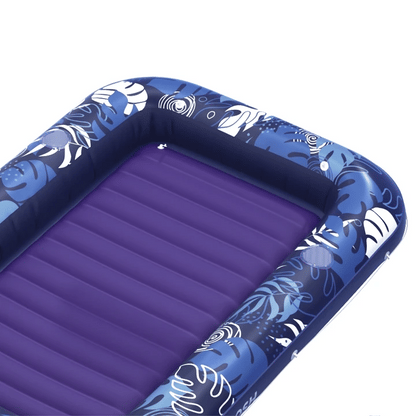 SLOOSH Inflatable Tanning Pool Lounger Float – XL 85"x57" , Cyan White
