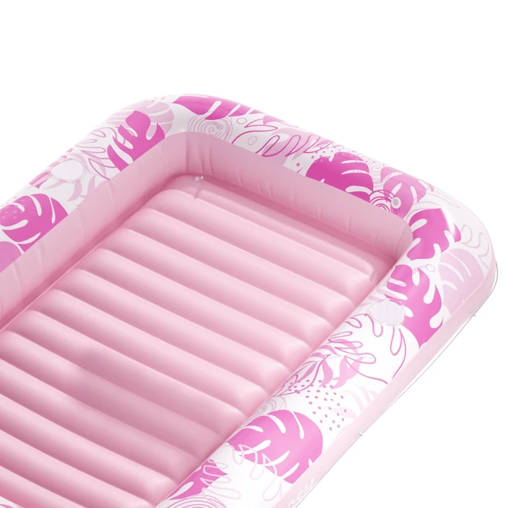 SLOOSH Inflatable Tanning Pool Lounger Float, Pink-XL, 85" x 57"