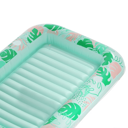 SLOOSH Inflatable Tanning Pool Lounger Float, Pink Marble, 70" x 46"