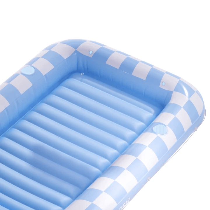 SLOOSH Inflatable Tanning Pool Lounger Float, Pink Marble, 70" x 46"