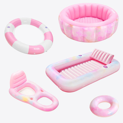 SLOOSH Pink Tie-dye 2026 New Design Series Best Floaties Bundle