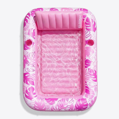 SLOOSH Inflatable Tanning Pool Lounger Float, Oatmeal White XL, 85" x 57"
