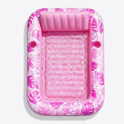 SLOOSH Inflatable Tanning Pool Lounger Float, Purple Chase Flower Bloom State, 70" x 46"
