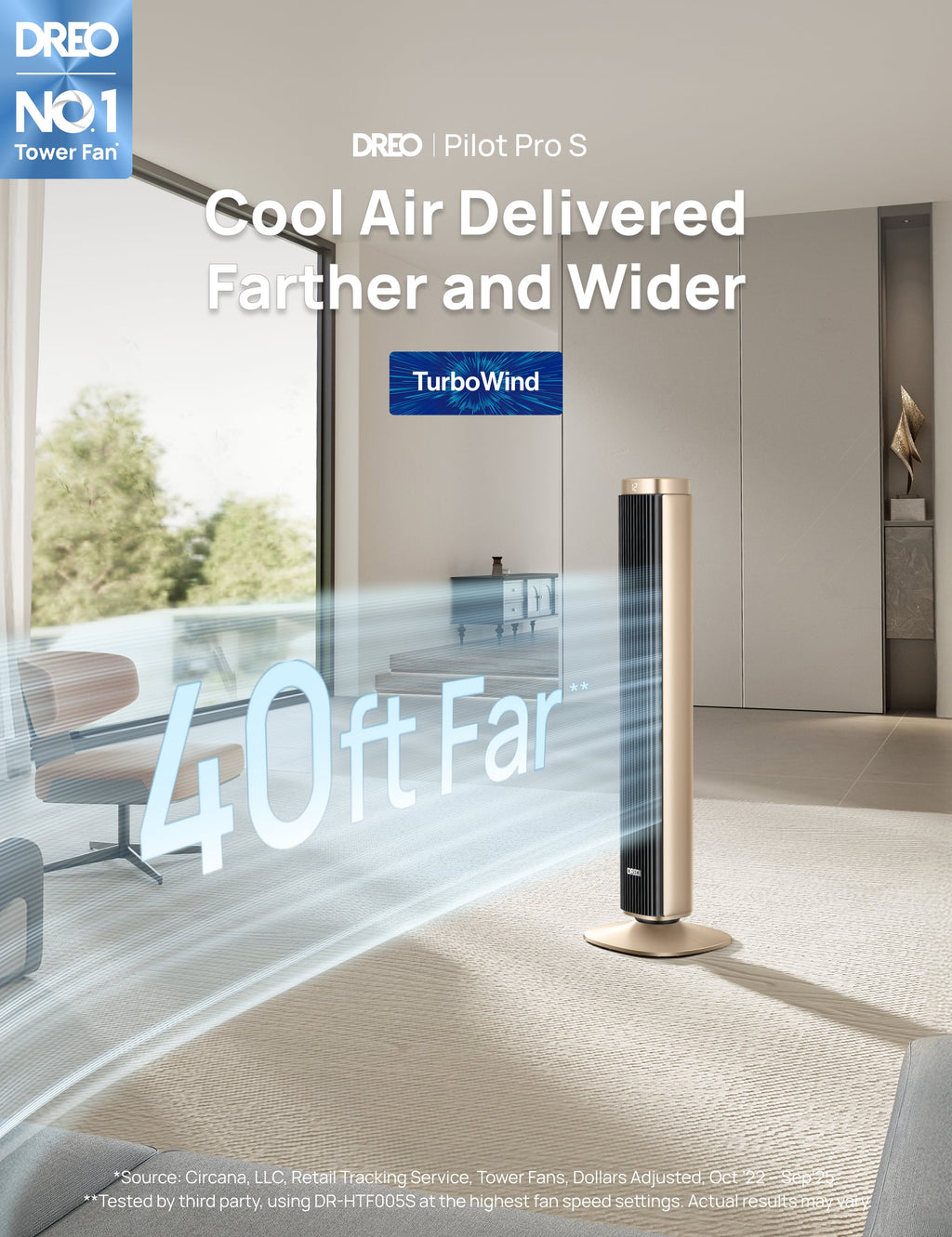 Smart Tower Fan Pilot Pro S